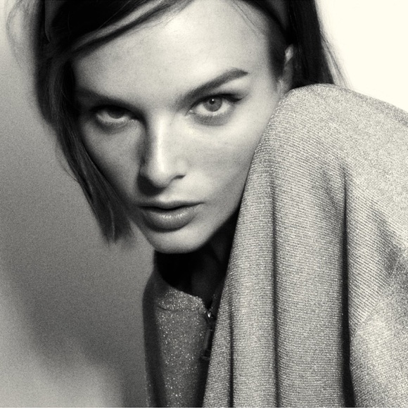 ZARA KINT BOMBER CARDIGAN WITH METALLIC THREAD Size M/L NWT - Picture 5 of 7